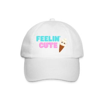Feeling cute today - self love design - Baseballkappe - Weiß/Weiß - Vorne