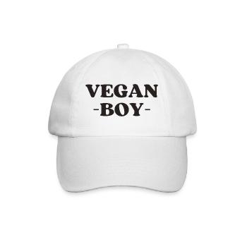Vegan boy - Baseballkappe - Weiß/Weiß - Vorne