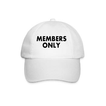 Members only - Baseballkappe - Weiß/Weiß - Vorne