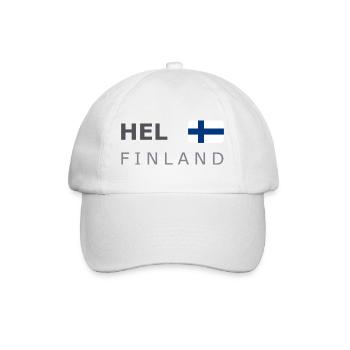 HEL FINLAND dark-lettered 400 dpi - Baseball Cap - white/white - Front