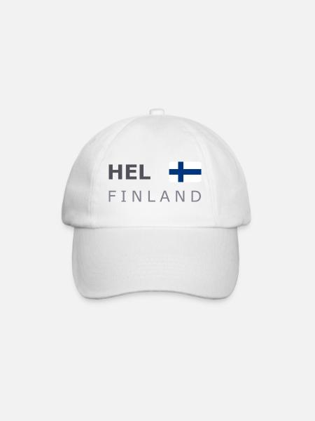 HEL FINLAND dark-lettered 400 dpi - Baseballkappe - Weiß/Weiß