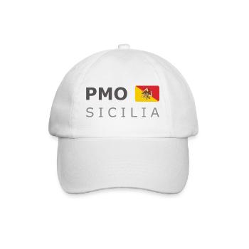 PMO SICILIA dark-lettered 400 dpi - Baseballkappe - Weiß/Weiß - Vorne