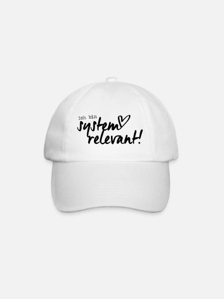 Systemrelevant - Baseballkappe - Weiß/Weiß