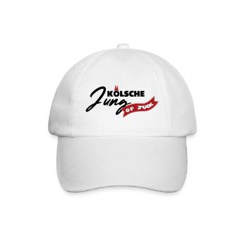 Kölsche Jung op Jück - Baseballkappe - Weiß/Weiß - Vorne