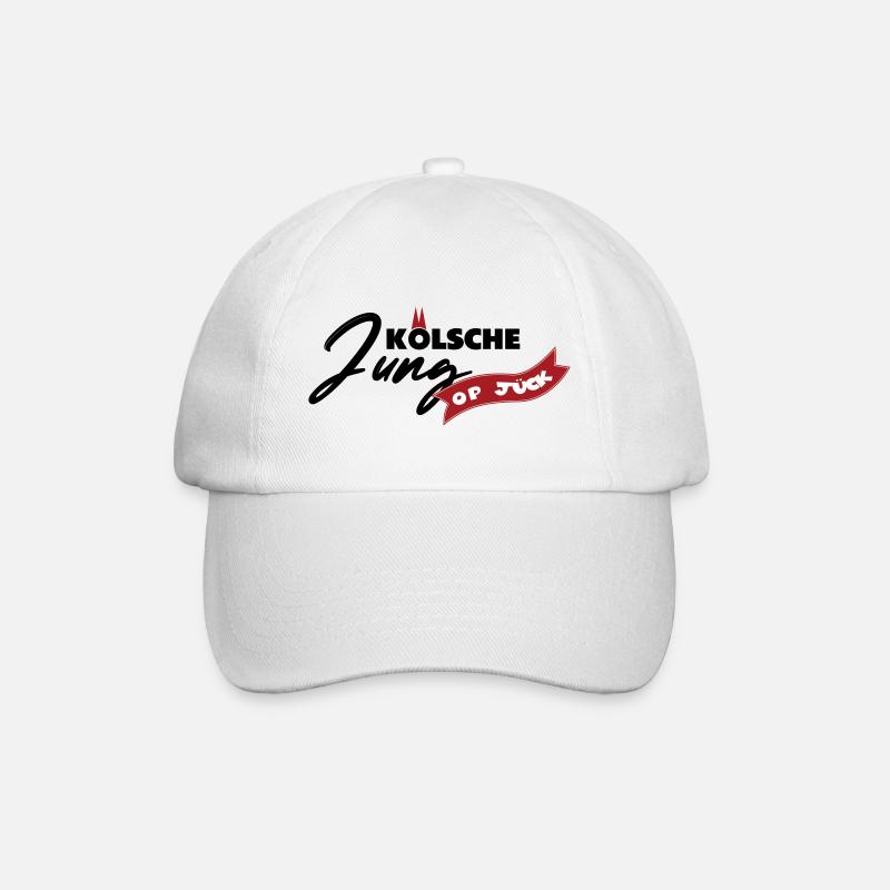 Kölsche Jung op Jück - Baseballkappe - Weiß/Weiß