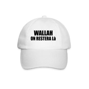 wallah en restera là - Casquette classique - blanc/blanc - Devant