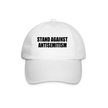 stand against antisemitism - Baseballkappe - Weiß/Weiß - Vorne