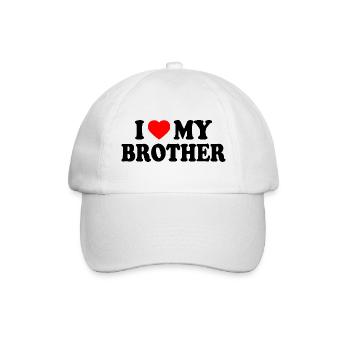 i love my brother - Casquette classique - blanc/blanc - Devant