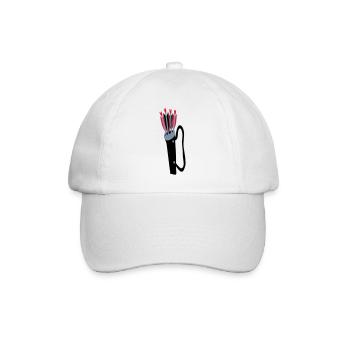 Archery quiver and arrows design by Patjila - Baseball Cap - white/white - Front
