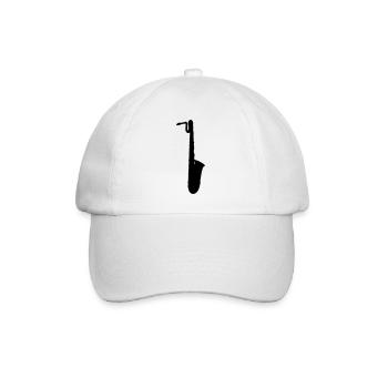 saxophone saxo baryton - Casquette classique - blanc/blanc - Devant