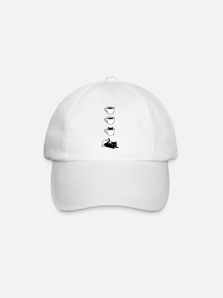 Cats and Caféine - Casquette classique - blanc/blanc