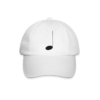 Musical note simple / black - Baseball Cap - white/white - Front