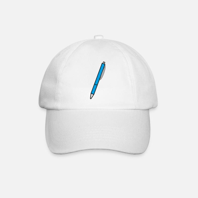 Kugelschreiber Stift Schreiben - Baseballkappe - Weiß/Weiß