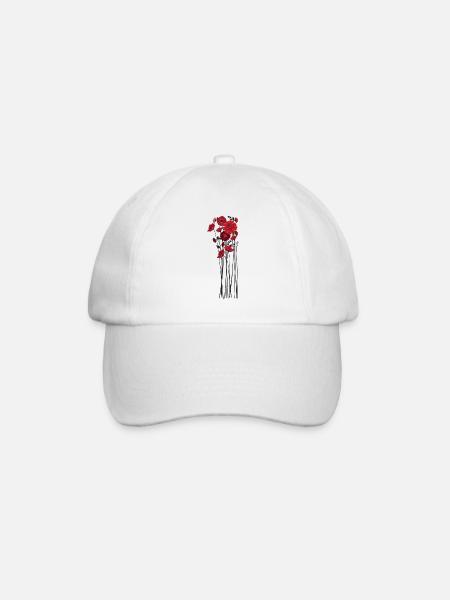 Illustration de fleurs de galets - Casquette classique - blanc/blanc