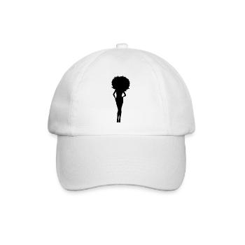 Sexy Afro Woman Silhouette T-Shirt - Baseball Cap - white/white - Front