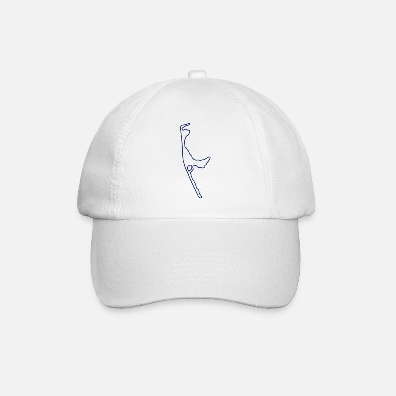 sylt umriss blau - Baseballkappe - Weiß/Weiß