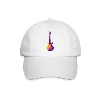 Guitar Plucked Instrument Guitarist Musical Instrument - Baseball Cap - white/white - Front