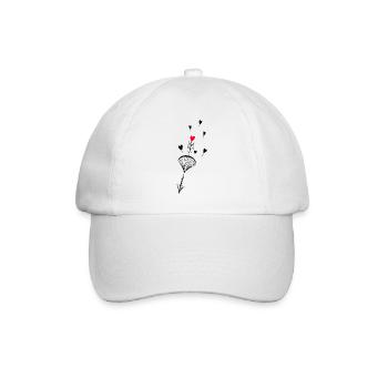 Parachutiste avec flèche et cœur - Casquette classique - blanc/blanc - Devant