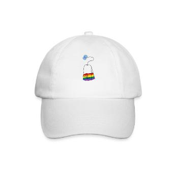 LGBT Tee - Baseballkappe - Weiß/Weiß - Vorne