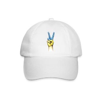 Peace in Ukraine - peace sign - stop war- Frieden - Baseball Cap - white/white - Front