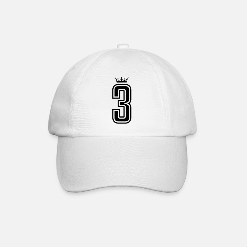 3 crowns - Baseball Cap - white/white