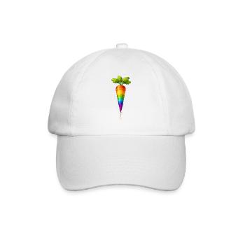 Rainbow Carrot Colorful Vegetable Design - Baseball Cap - white/white - Front