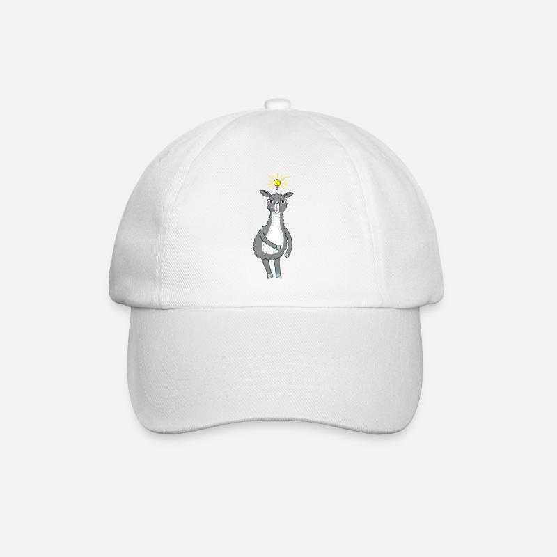 Lama a une idée - Casquette classique - blanc/blanc