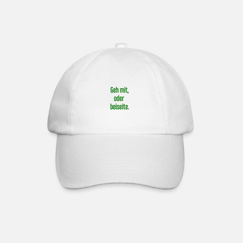 Geh mit oder beiseite - Baseballkappe - Weiß/Weiß