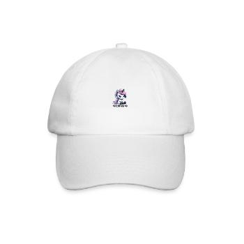 Angry unicorn nope just nope - Baseball Cap - white/white - Front