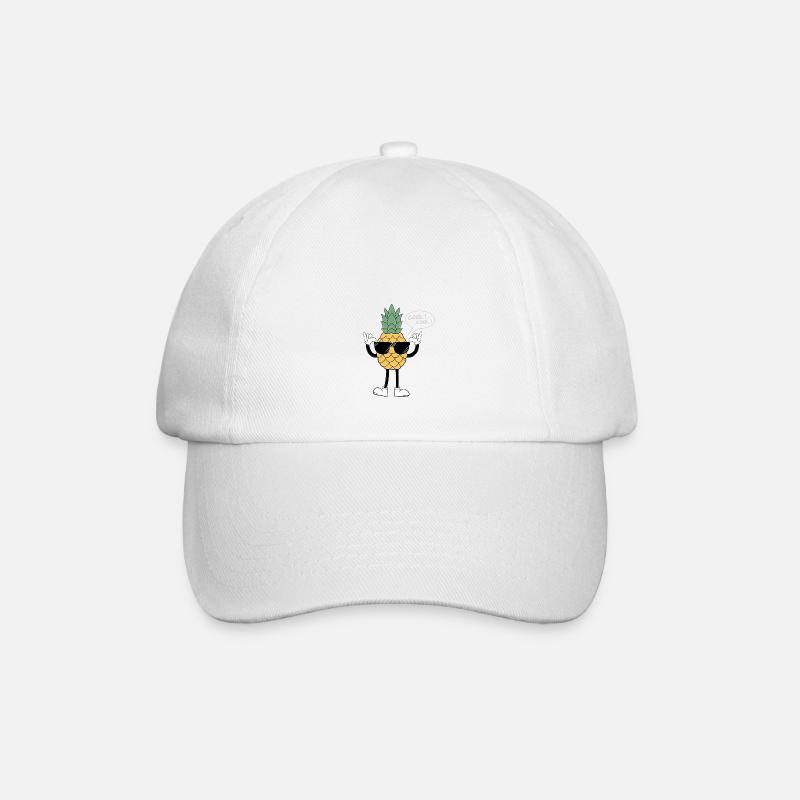 Stickers Accessory Pineapple Cool Logo - Baseball Cap - white/white