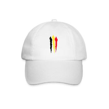 Belgium Flag Vintage Belgian Flag Distressed Look - Baseball Cap - white/white - Front