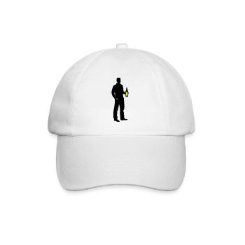 Icône de silhouette de buveur - Casquette classique - blanc/blanc - Devant