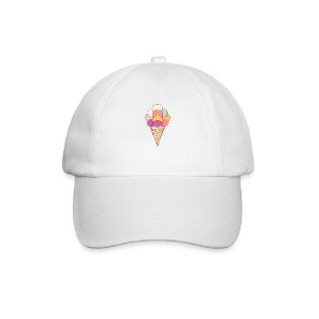Ice cream - Baseball Cap - white/white - Front