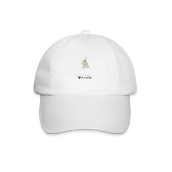 Frohe Weihnachten Mistelzweig - Baseballkappe - Weiß/Weiß - Vorne