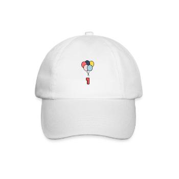 1. 1 AN. 1er ANNIVERSAIRE. ANNIVERSAIRE 1 AN - Casquette classique - blanc/blanc - Devant