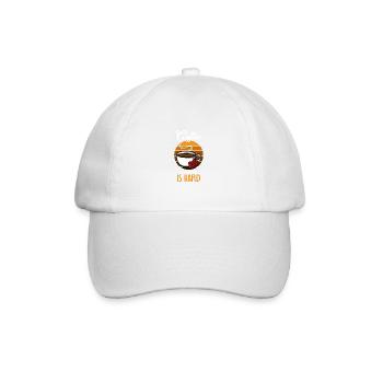 Erwachsene ist hart Komiker Gift - Baseballkappe - Weiß/Weiß - Vorne