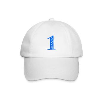 1. 1 AN. 1er ANNIVERSAIRE. ANNIVERSAIRE 1 AN - Casquette classique - blanc/blanc - Devant