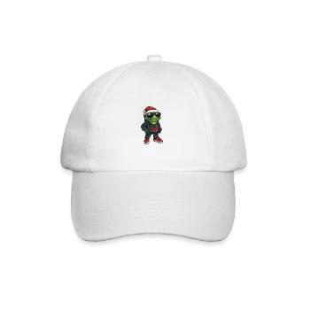 Frosch Weihnachten X-Mas - Baseballkappe - Weiß/Weiß - Vorne