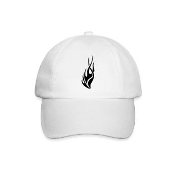 tribal flame - Baseballkappe - Weiß/Weiß - Vorne