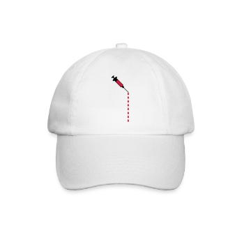 Syringe blood drops weight loss medicine - Baseball Cap - white/white - Front