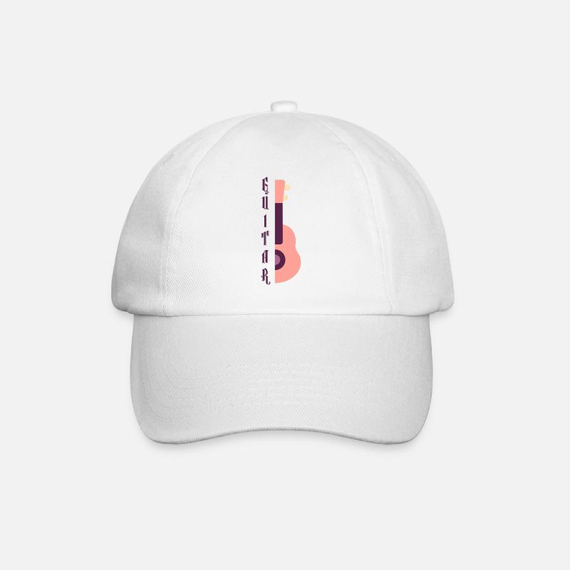 Guitar - Baseballkappe - Weiß/Weiß