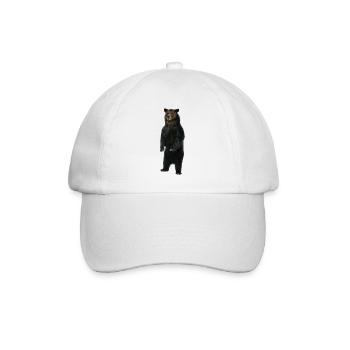 Standing bear - Baseball Cap - white/white - Front