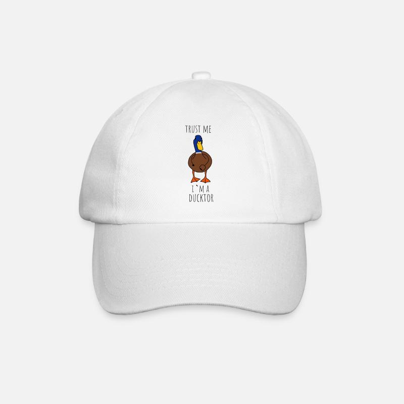 Trust me i´m a Ducktor - Baseballkappe - Weiß/Weiß