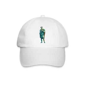 Caesar - Cooles Geschichtslogo - Baseballkappe - Weiß/Weiß - Vorne