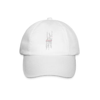 Antifascista Typo Collage rouge/gris - Casquette classique - blanc/blanc - Devant
