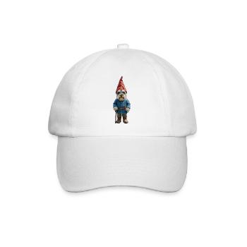 Magie du Schnauzer des Gnomes de jardin - Casquette classique - blanc/blanc - Devant