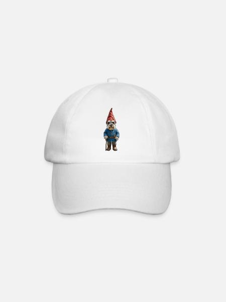 Garden Gnome Schnauzer Magic - Baseball Cap - white/white