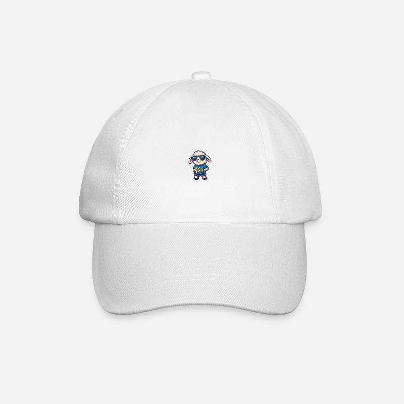 Mouton Bande Dessinée Cool Été - Casquette classique - blanc/blanc