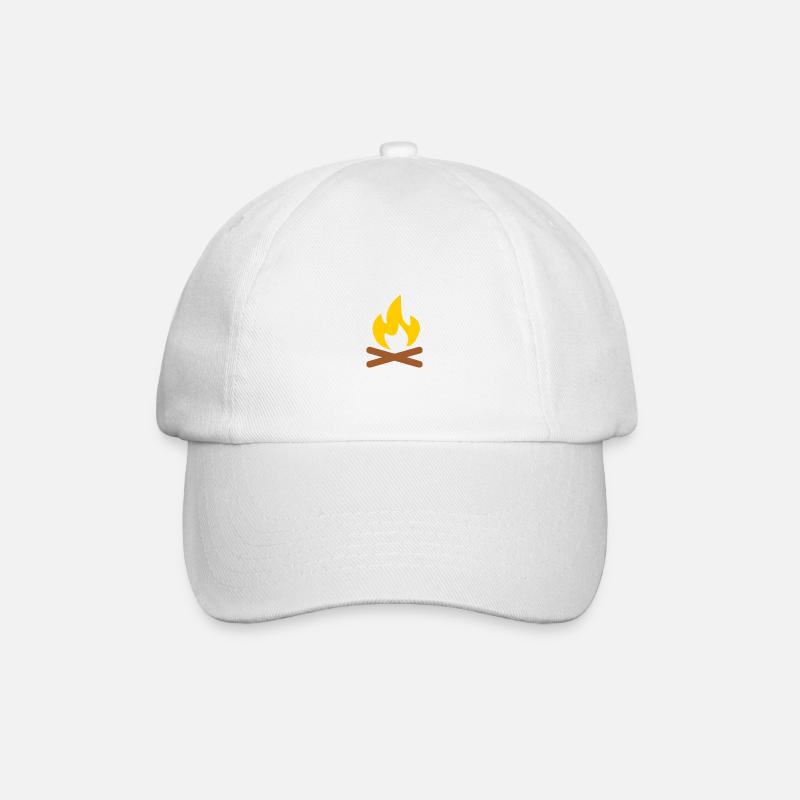 Lagerfeuer - Baseballkappe - Weiß/Weiß