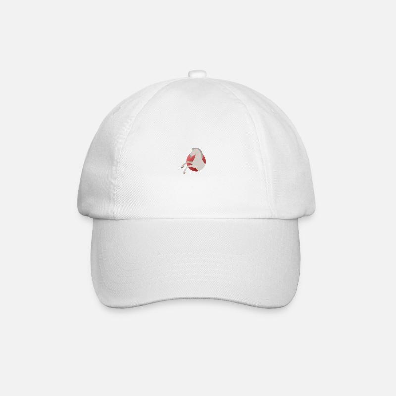 Pferde - Baseballkappe - Weiß/Weiß